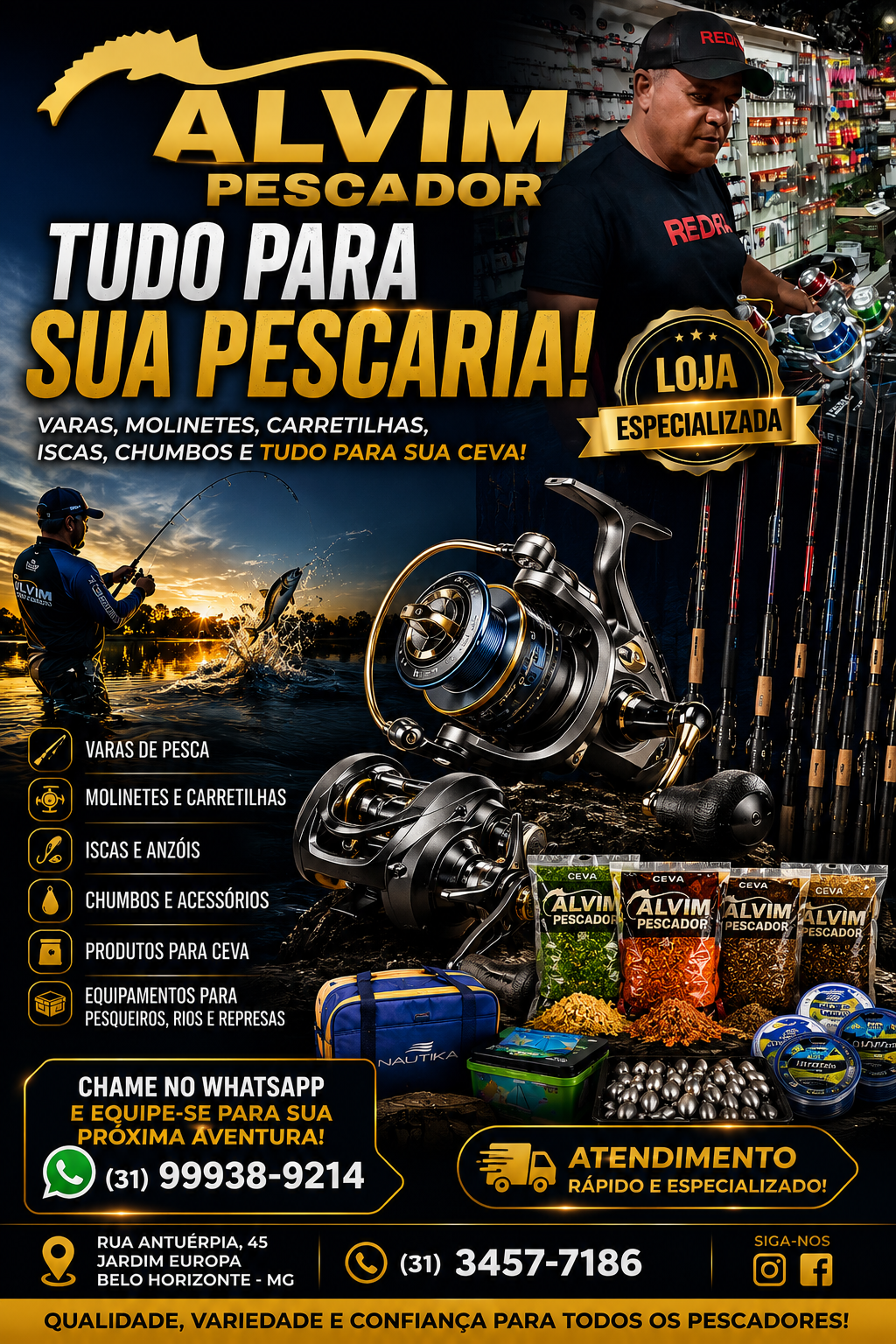 Alvim Pescador — loja especializada em Belo Horizonte